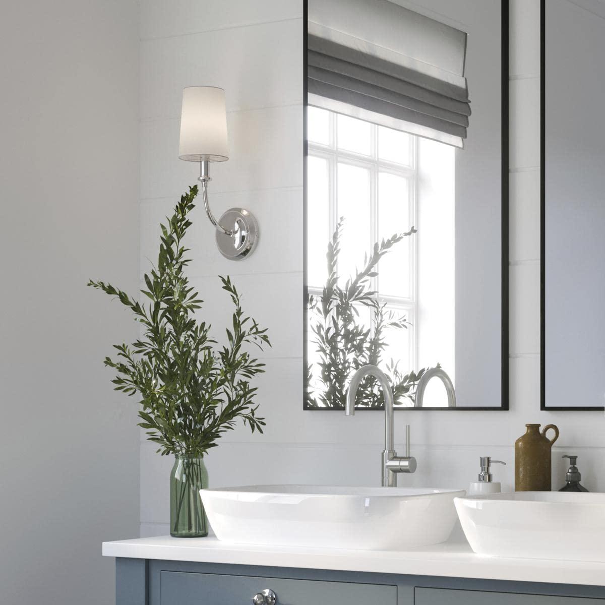 Crystorama Libby Langdon Sylvan 1 Light Polished Nickel Sconce
