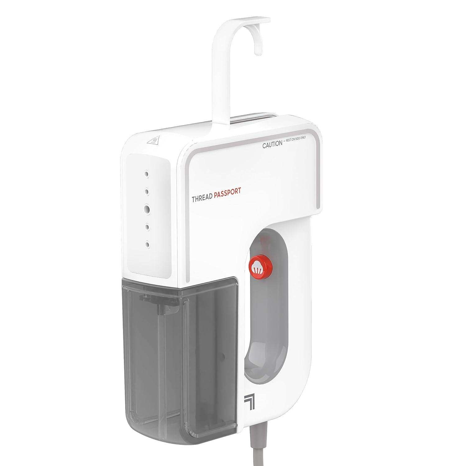 Sharper Image Thread Passport Handheld Travel Garment Steamer, Ice White