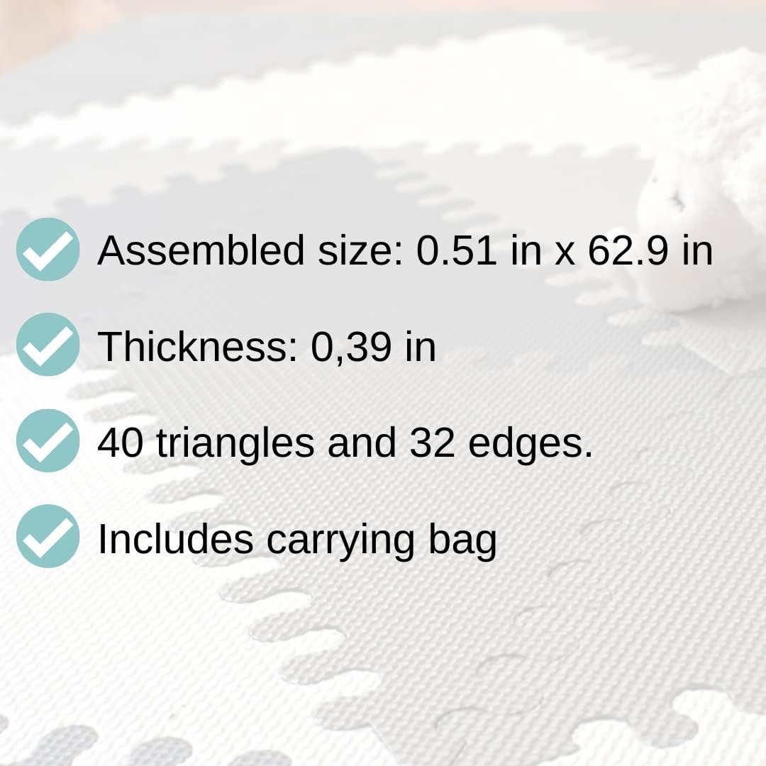 Little Fun Times Baby Foam Playmat – 72 Pieces, 51.2" x 64", for Toddlers & Infants