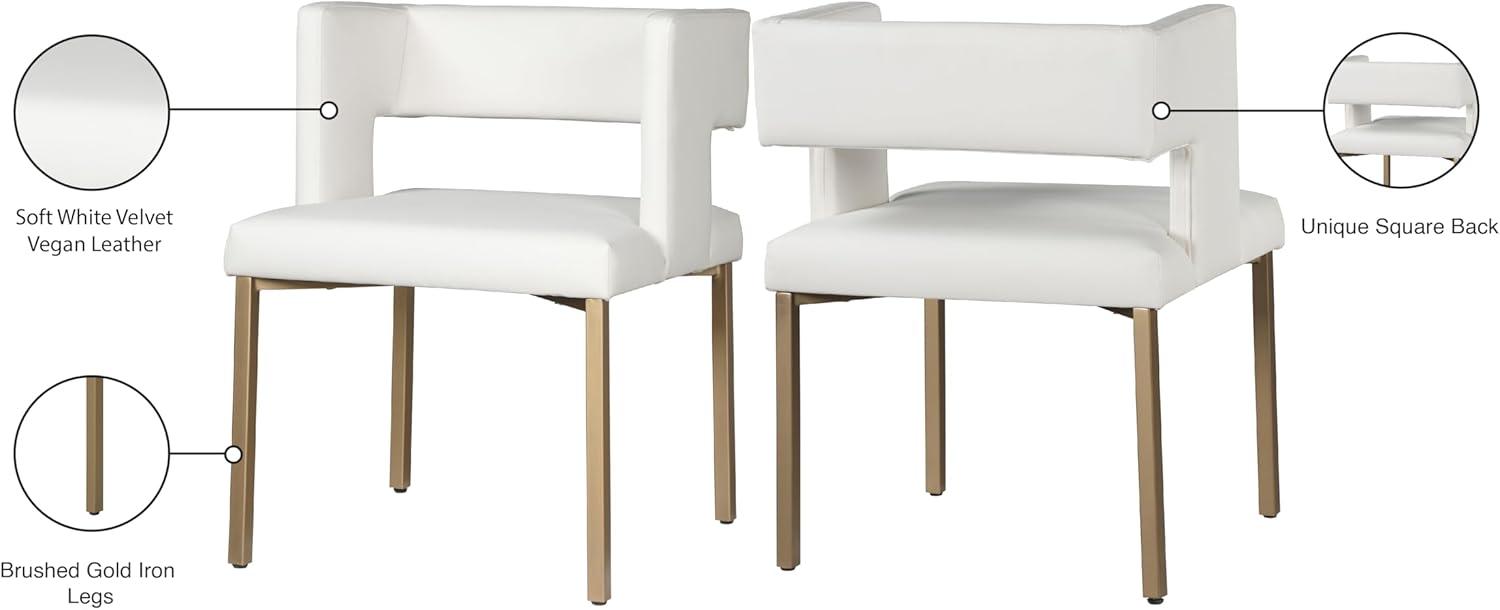 Inga Upholstered Arm Chair in White