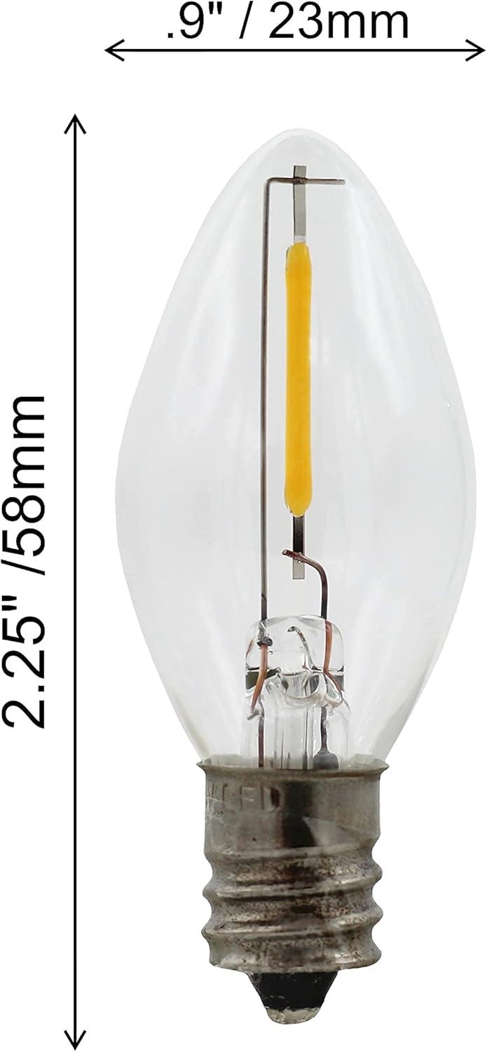 Creative Hobbies Single Light Replacement Clip in Lamp Cord for Christmas Village House Includes LED Light Bulb | 2 Pack