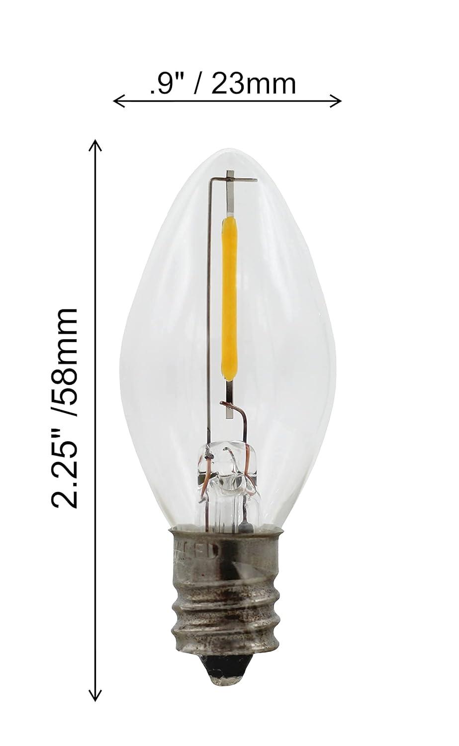 Creative Hobbies Single Light Replacement Clip in Lamp Cord for Christmas Village House Includes LED Light Bulb | 2 Pack