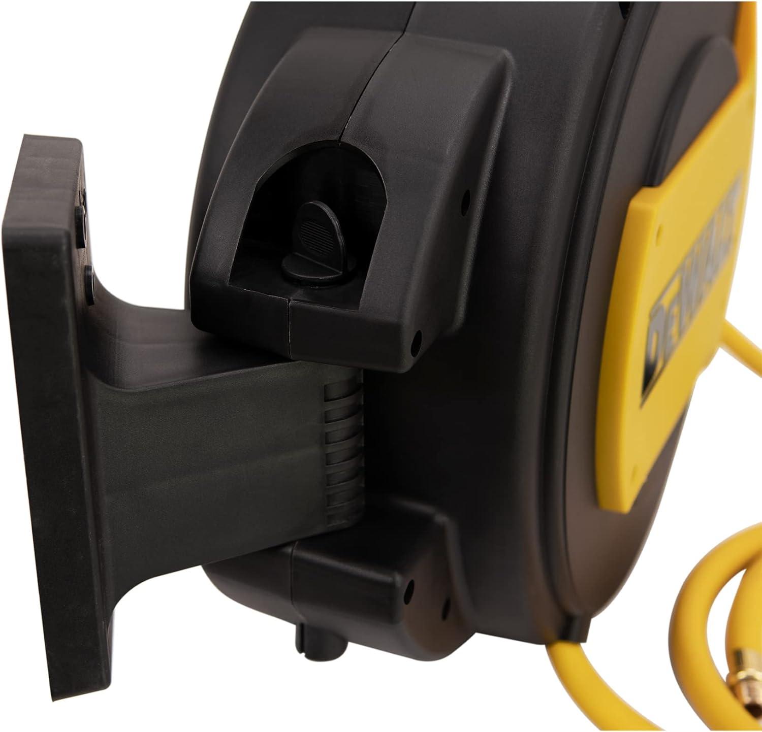 DEWALT 3/8" x 50' Black and Yellow Enclosed Hose Reel