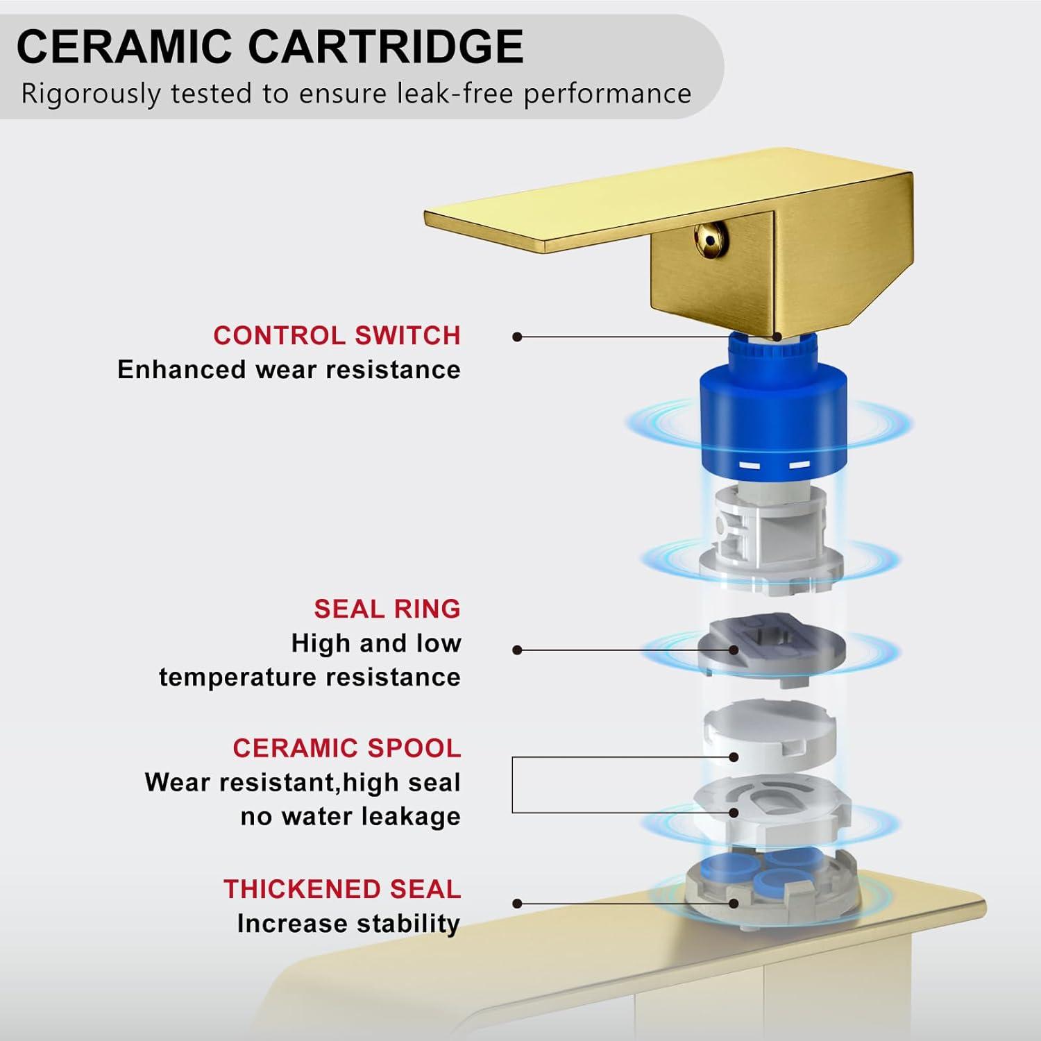 VIBRANTBATH 1 Single-handle Bathroom Faucet with Drain Assembly 6004-N-SS-3