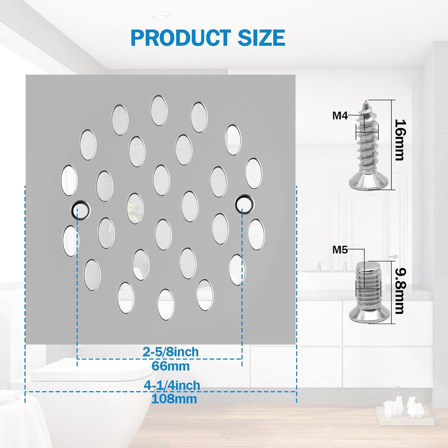 4010171 DRAIN COVER SQR SNP CHR Danco 4-1/4 in. Chrome Gray Square Drain Cover (Pack of 1)