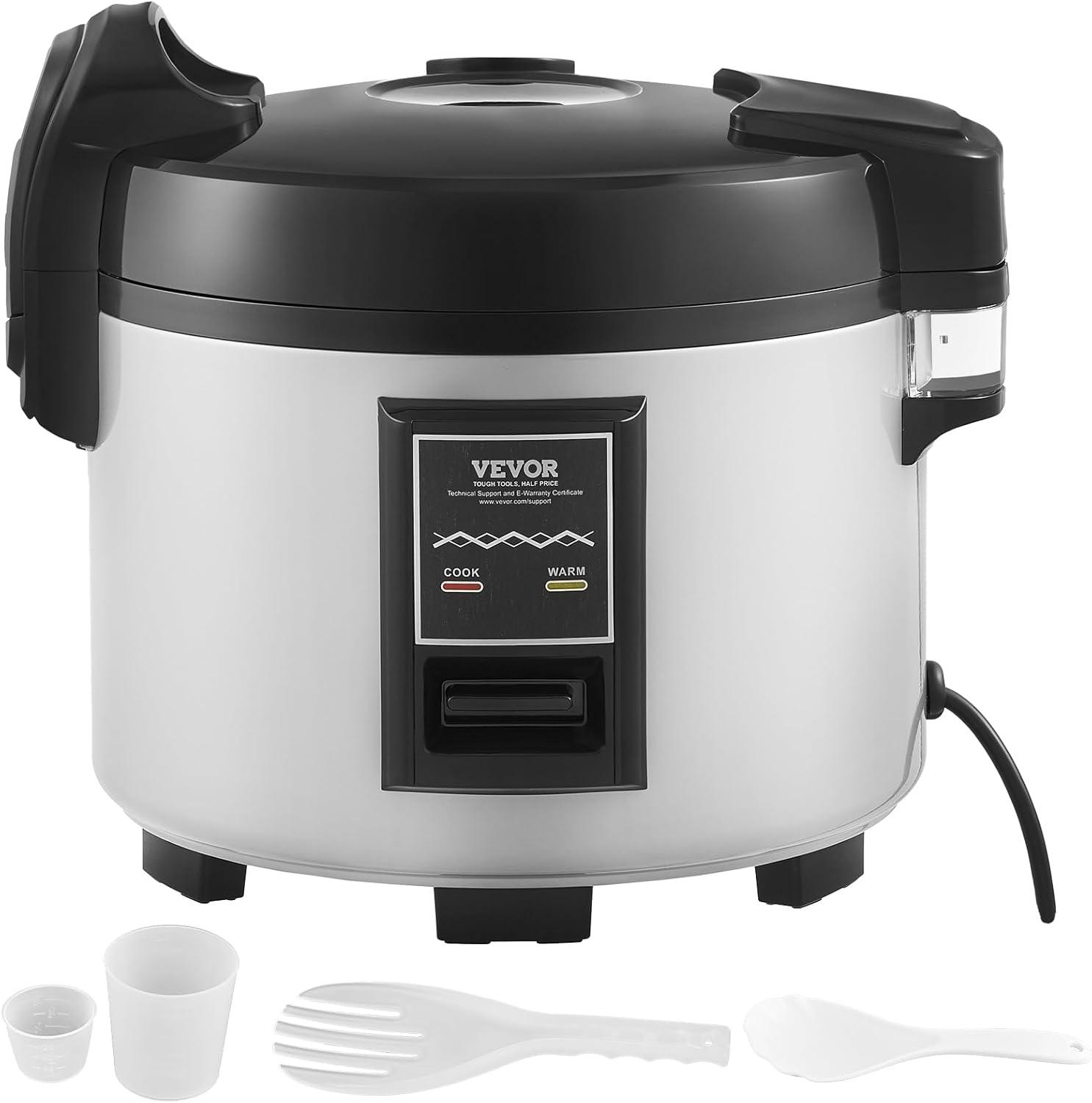 Commercial Rice Cooker 45-Cup Non-Stick Pot 9L 12H Keep Warm