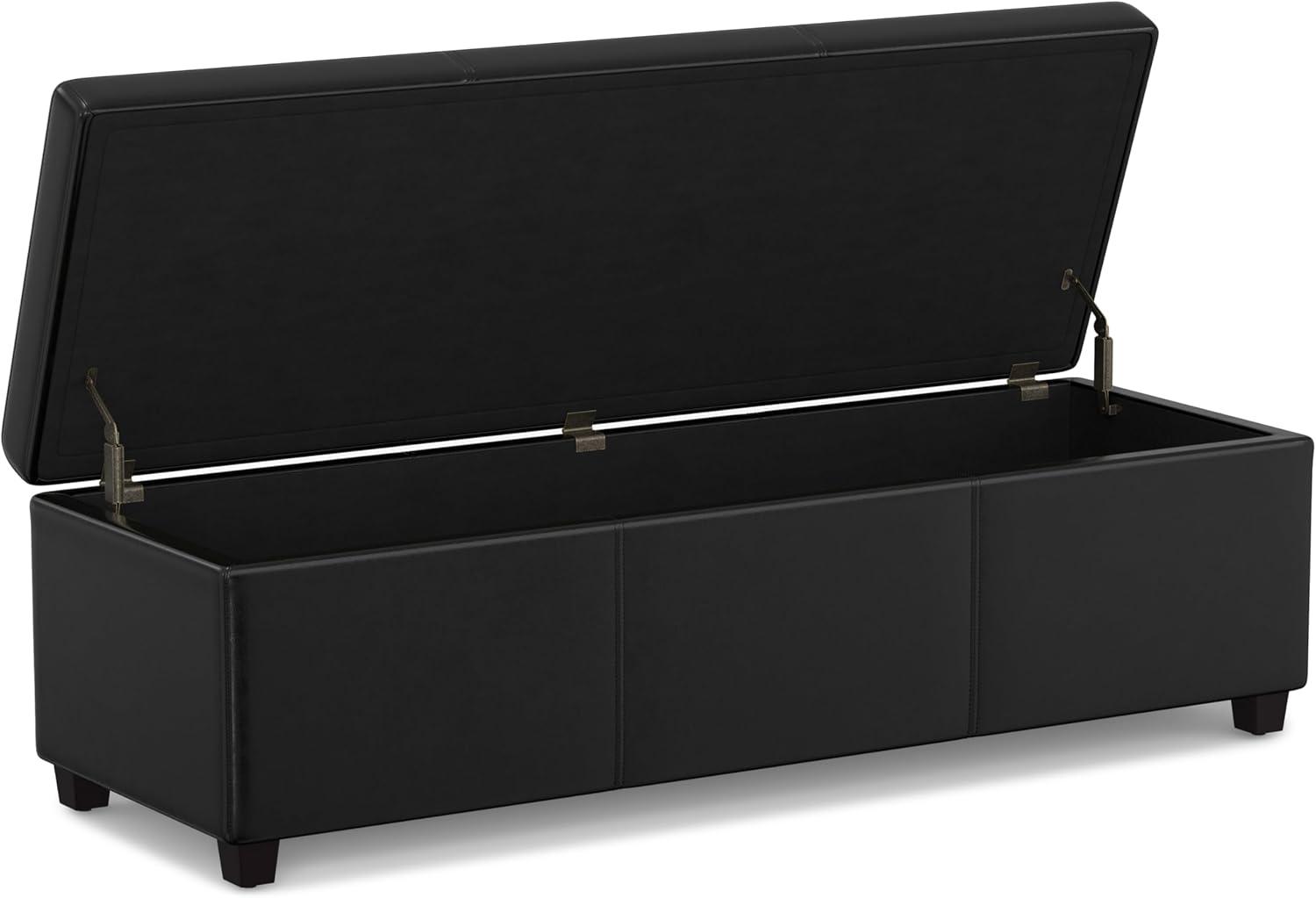 Simpli Home Avalon Extra Large Storage Ottoman Bench,Assembled