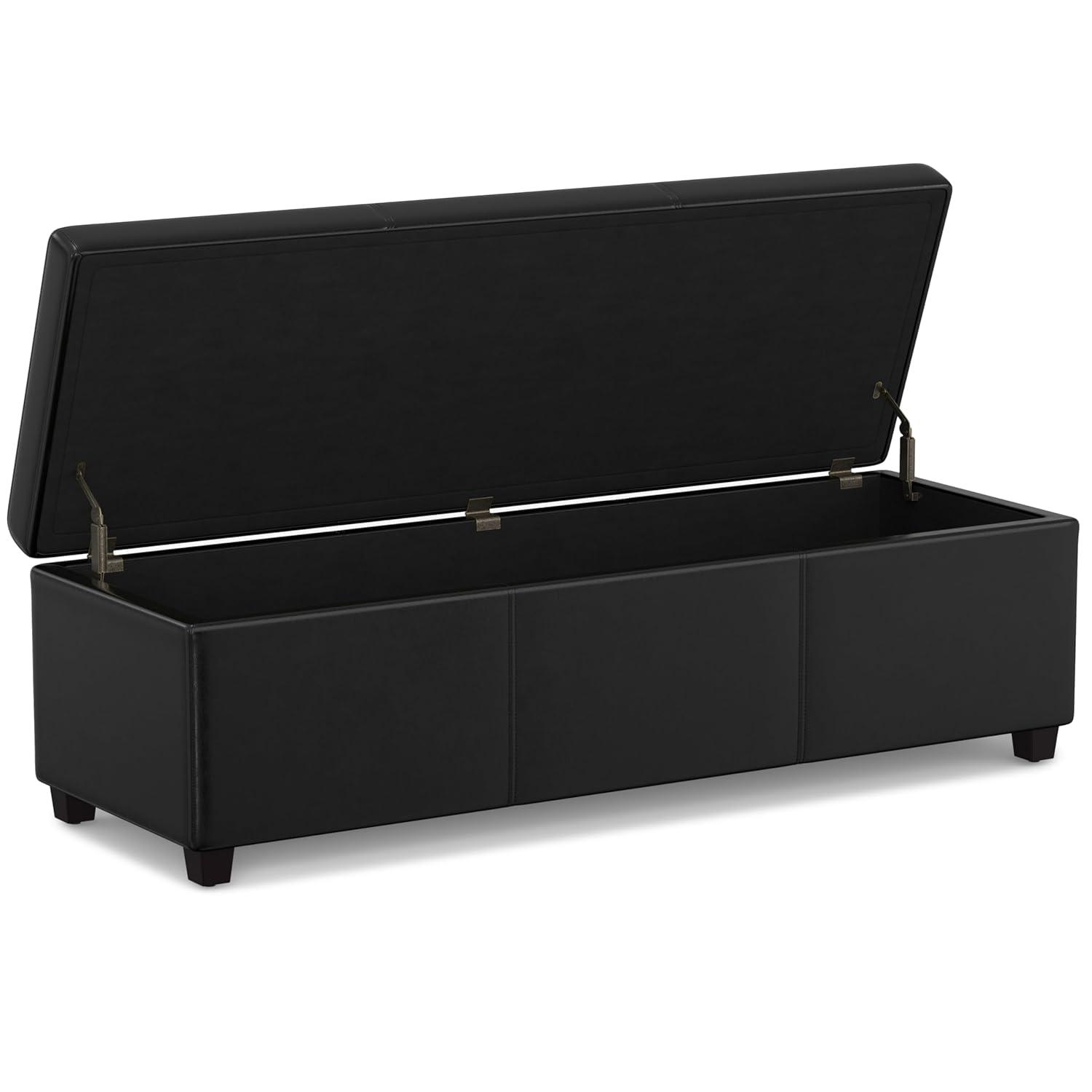 Simpli Home Avalon Extra Large Storage Ottoman Bench,Assembled