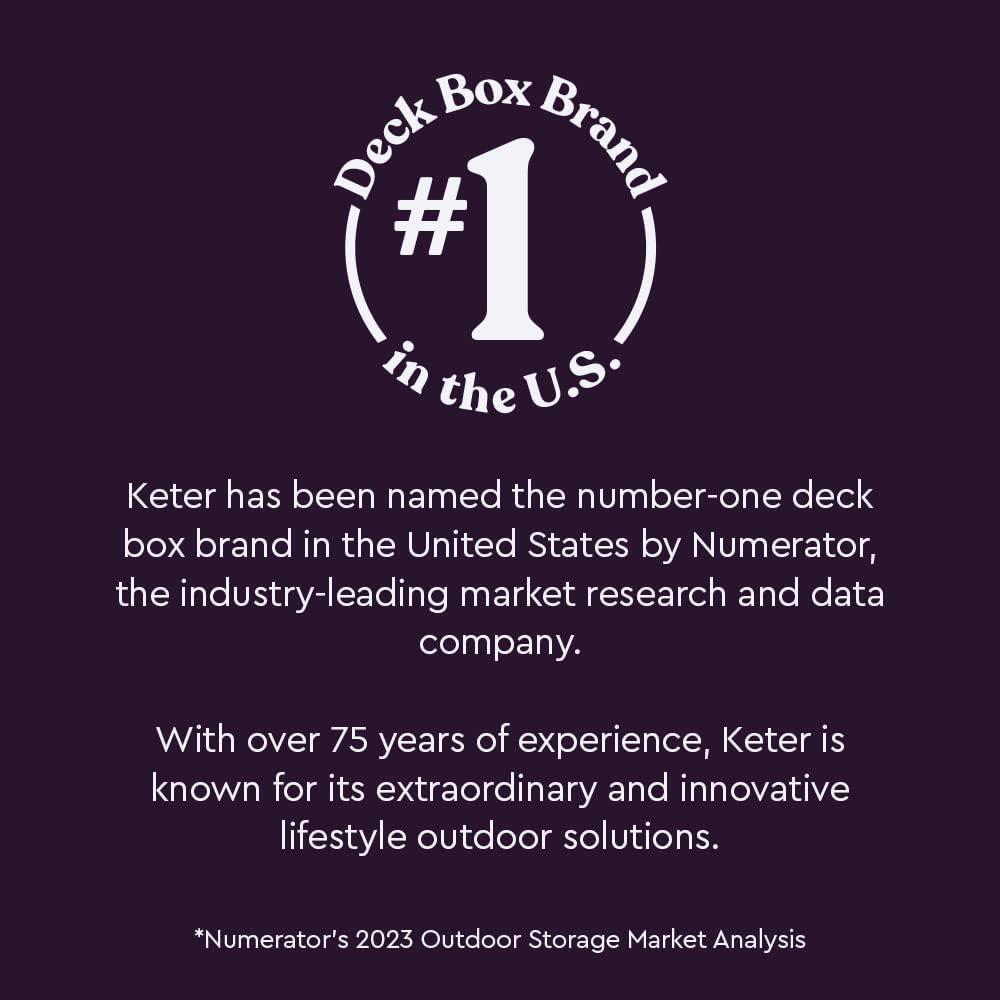 NATIONAL WINDOW 71 Gallon Resin Outdoor Storage Box For Patio Storage Mats, Throw Pillows, Garden Tools And Pool Floats