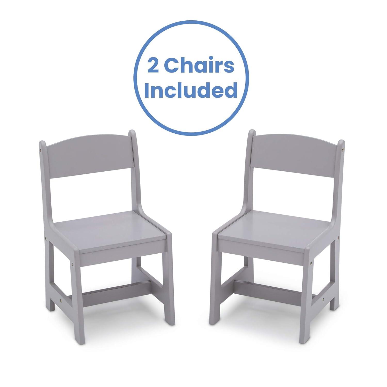 Delta Children MySize Kids' Wood Table and Chair Set 2 Chairs Included