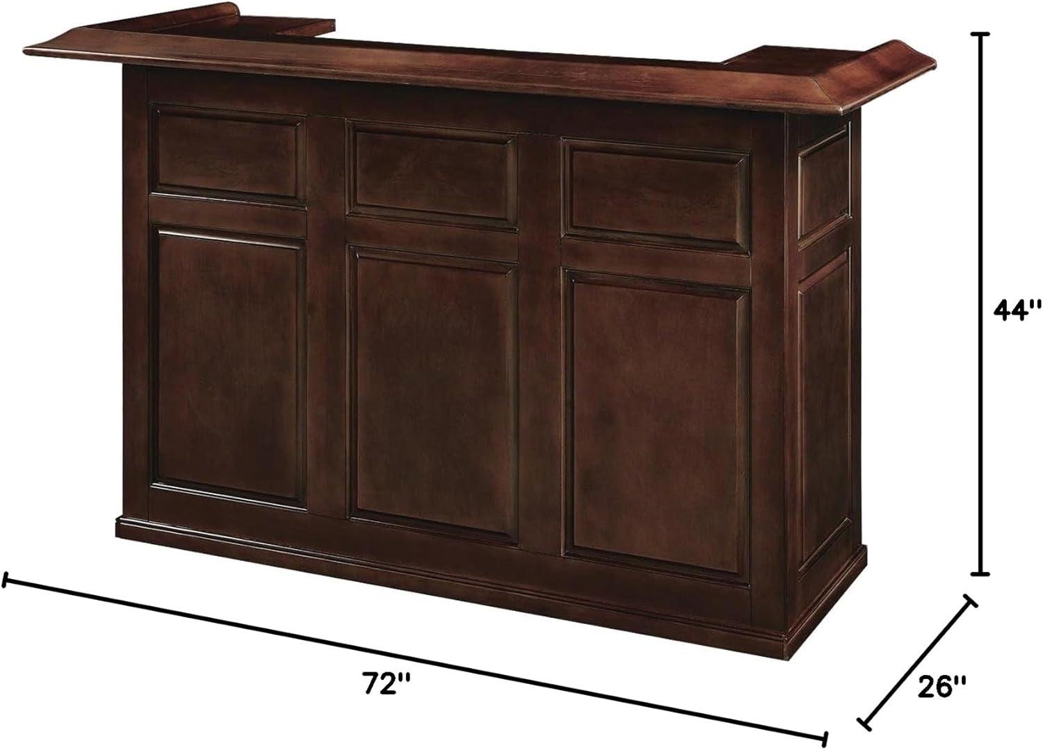 Cappuccino 72" Paneled Dry Bar with Fridge Pocket