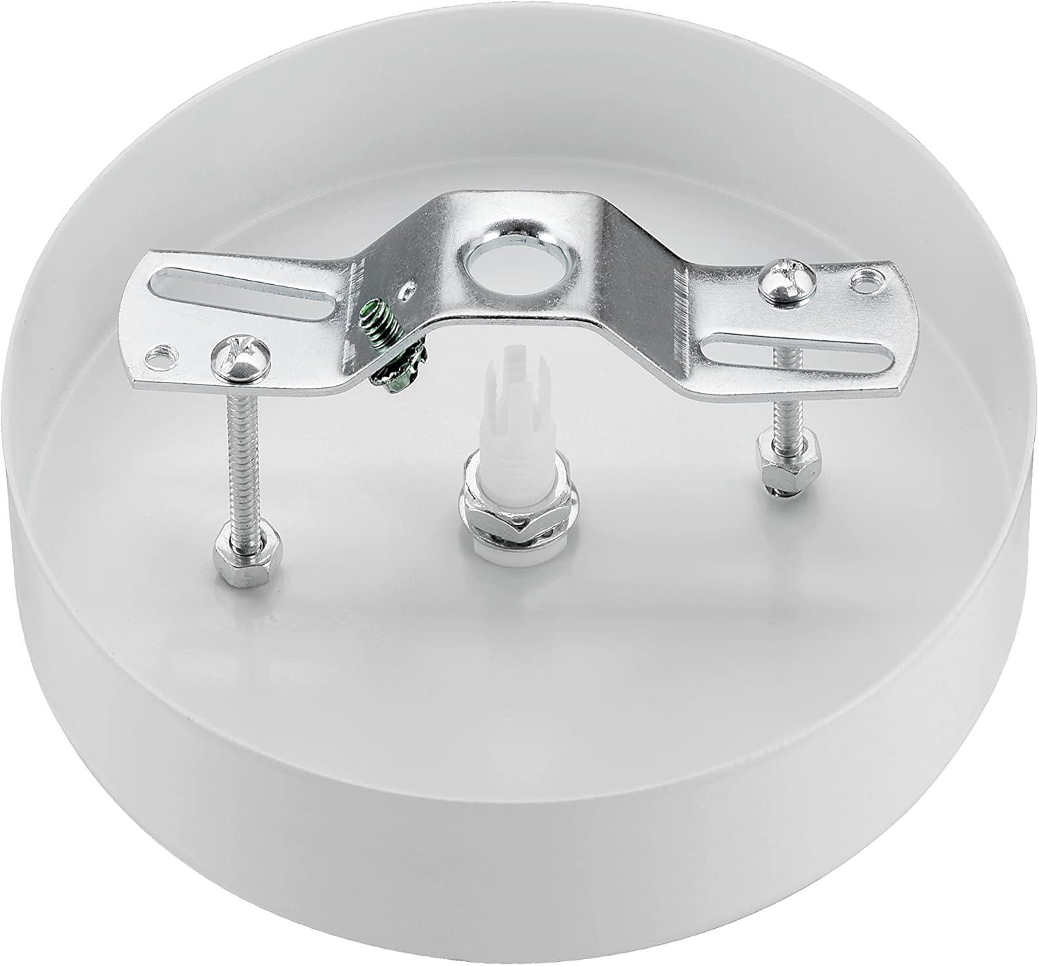 Aspen Creative 21512-22 Canopy Kit, 5-1/8"D, 7/16" Center Hole, Matte White, 2PK