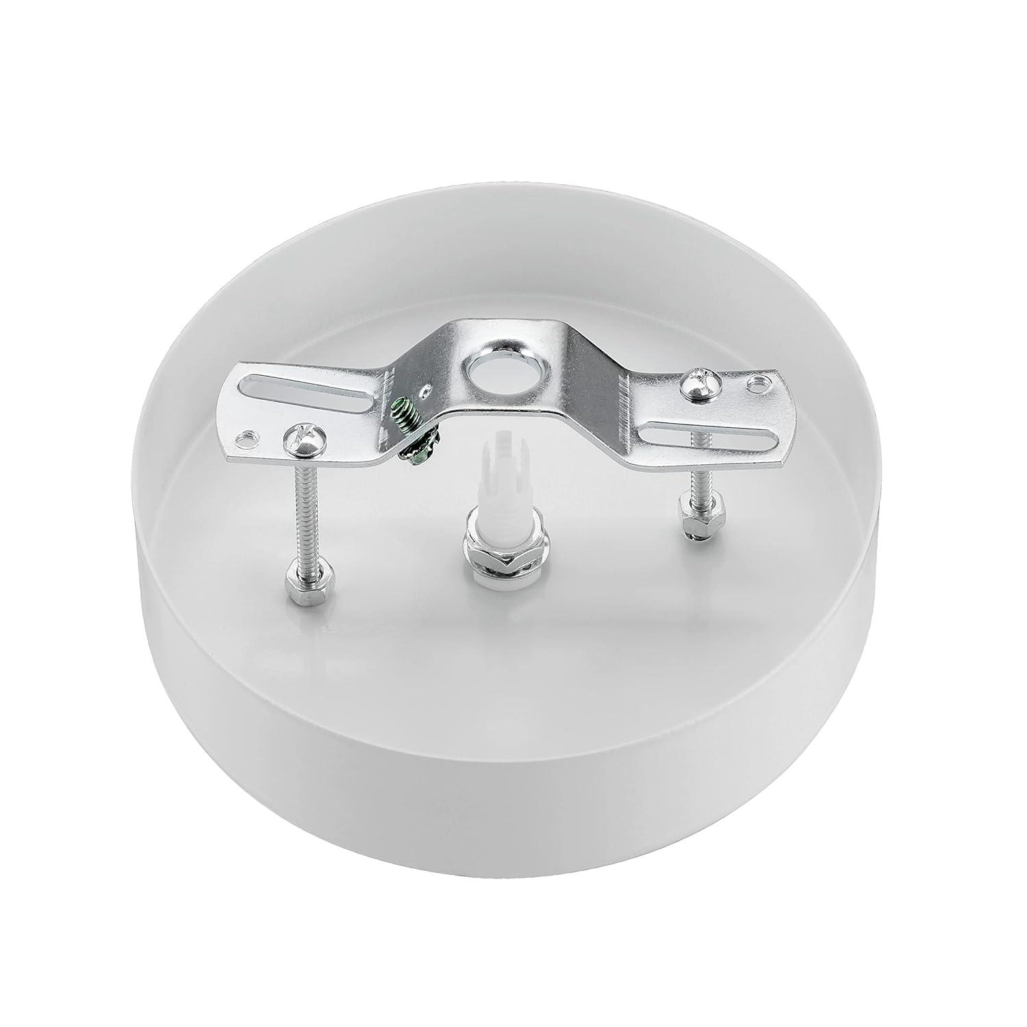 Aspen Creative 21512-22 Canopy Kit, 5-1/8"D, 7/16" Center Hole, Matte White, 2PK