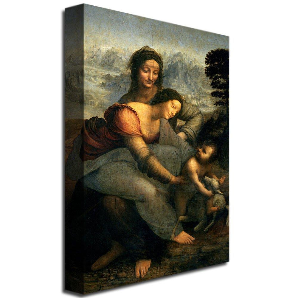 Vault W Artwork " Virgin And Child With St. Anne " by Leonardo Da Vinci Painting Print