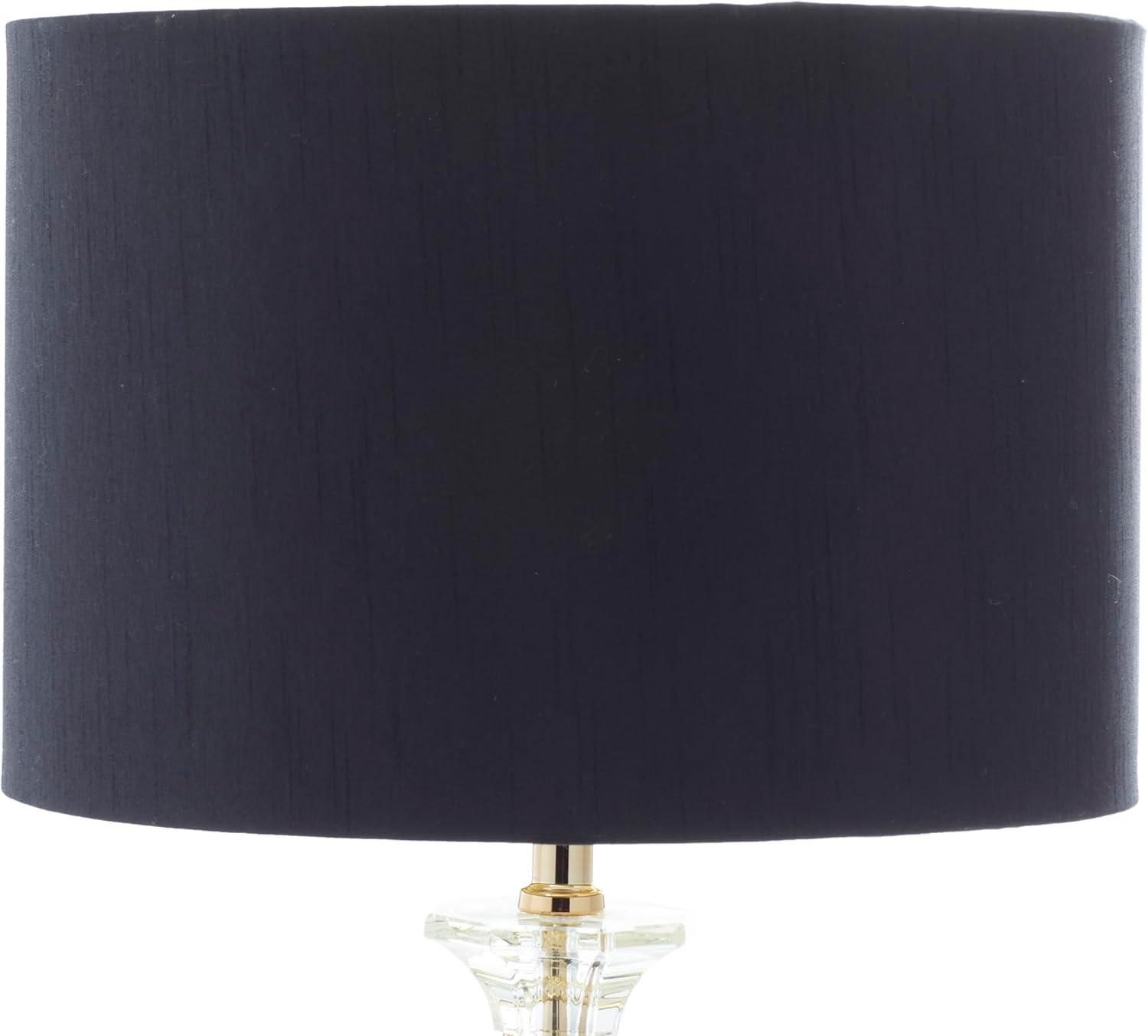 Crystal Table Lamp with Drum Shade Gold - Olivia & May: Faux Silk Shade, No Assembly, Modern Decor