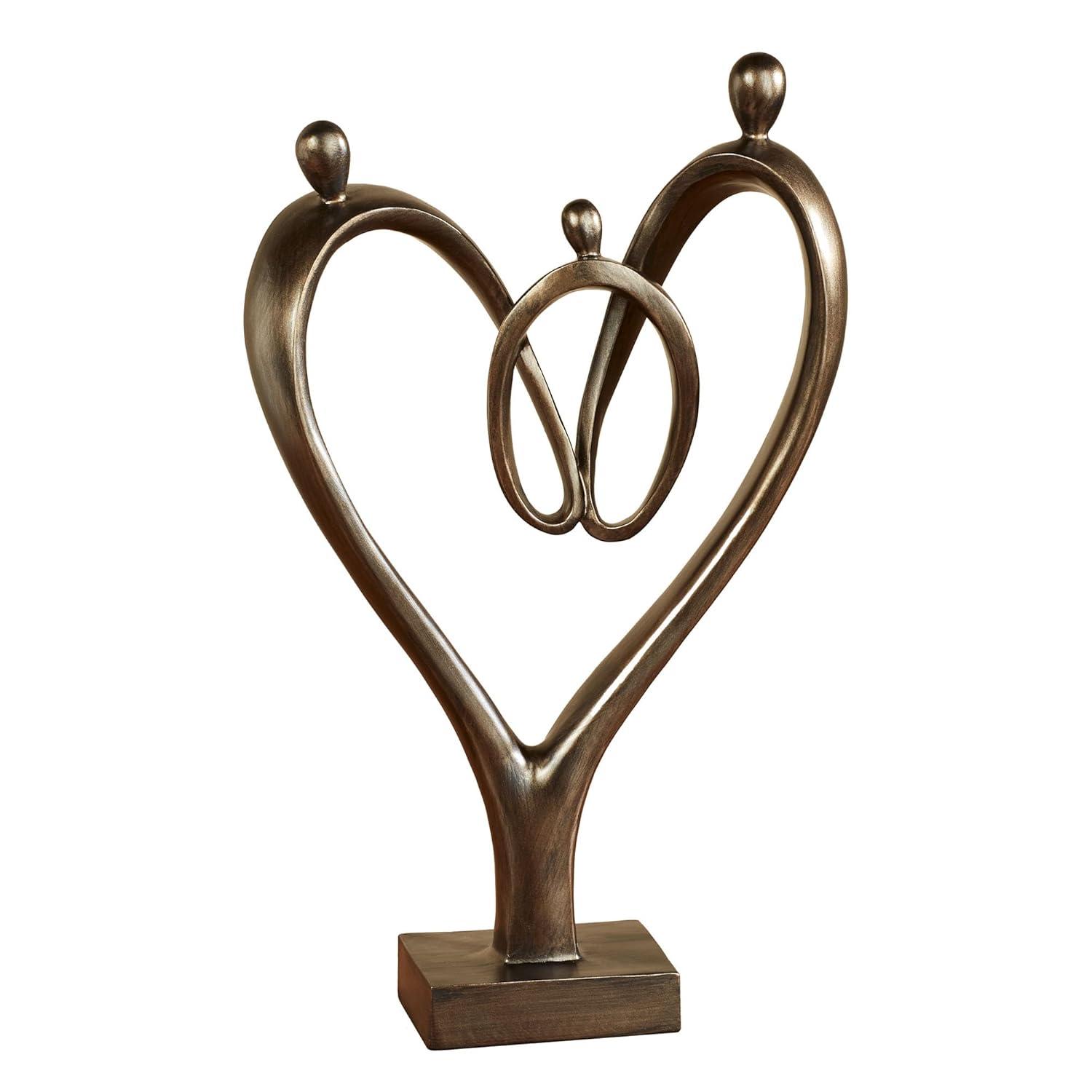 Heartfelt Family Table Sculpture Bronze Bronze