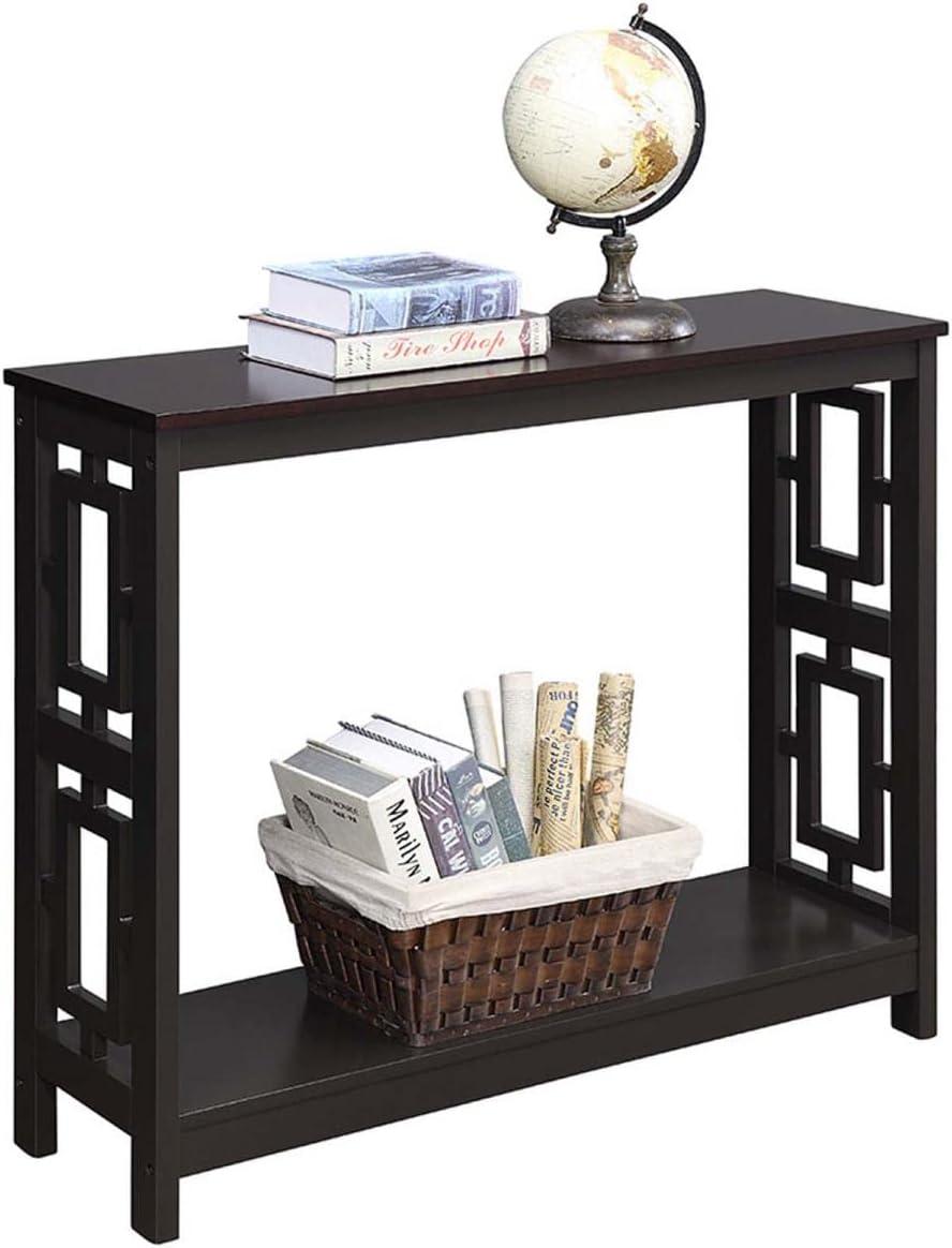 Town Square Espresso 40" Wood Console Table with Storage Shelf