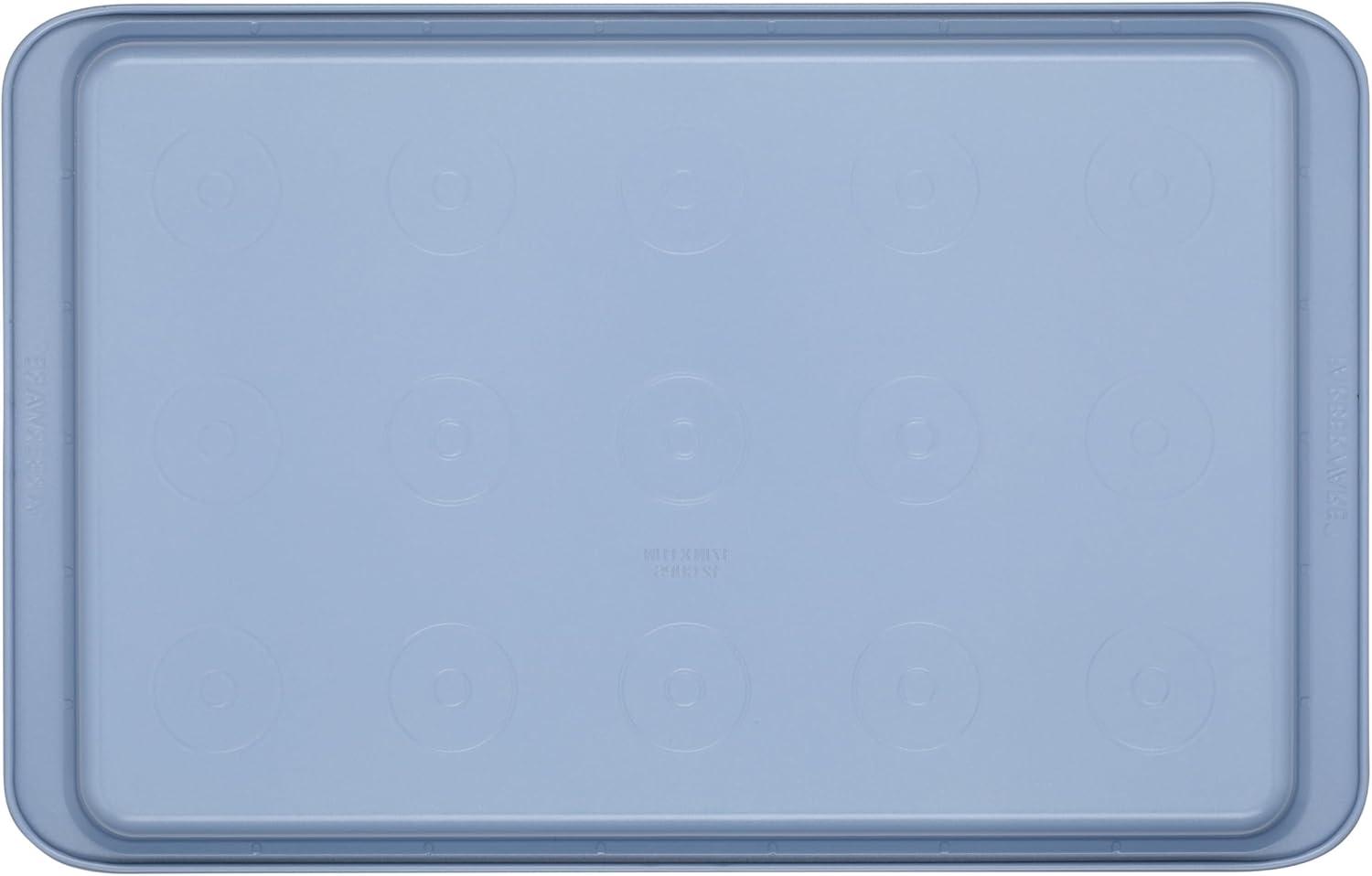 Farberware Easy Solutions 11"x17" Nonstick Steel Bakeware Cookie Pan Baking Sheet - Blue: Dishwasher-Safe Rectangle Sheet