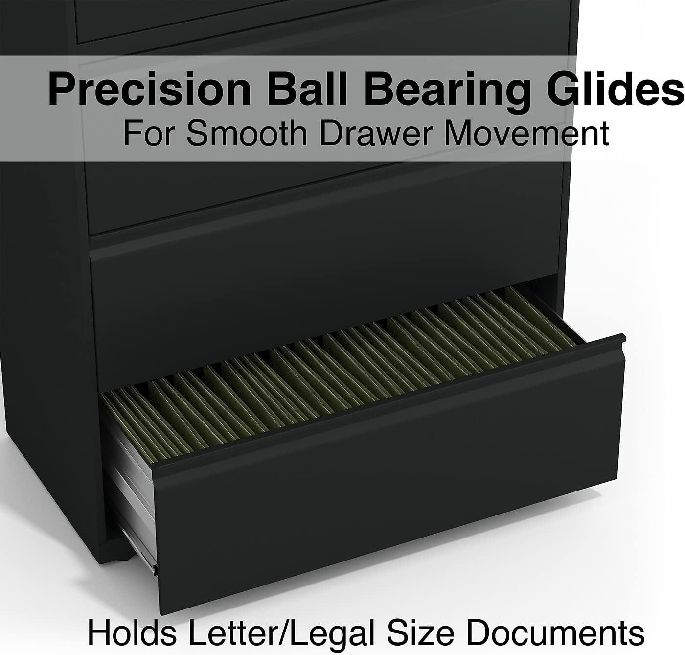 Inbox Zero Pabel 36'' Wide 5 -Drawer Steel File Cabinet