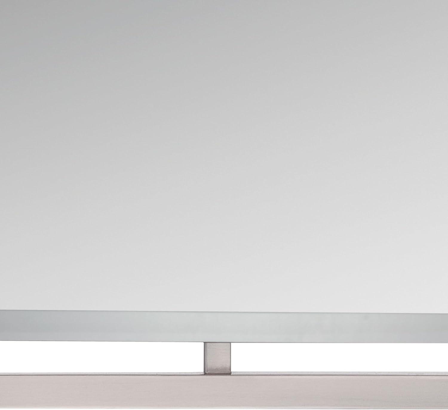 Quoizel Lighting Reflections - 32" Rectangular Light Mirror, Brushed Nickel/Semi Gloss Finish