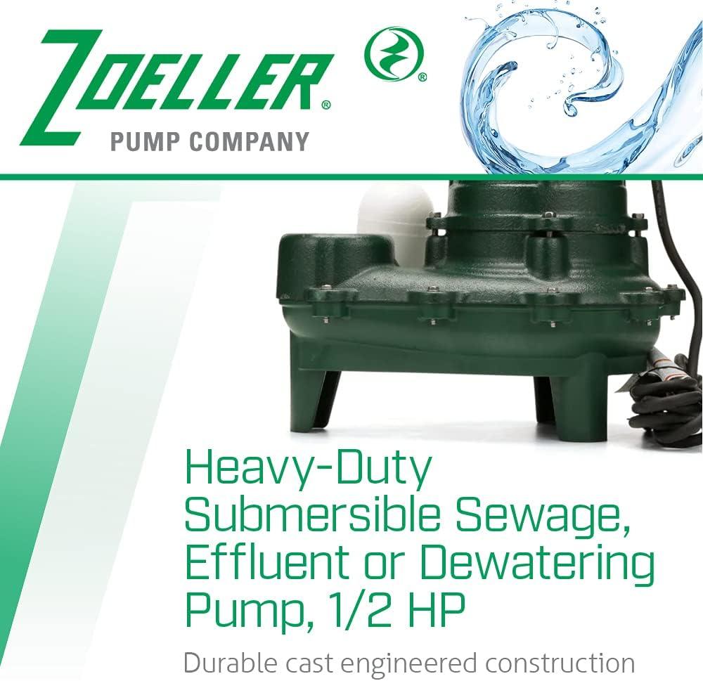 Zoeller 267-0001 M267 Waste-Mate Sewage Pump, 1/2 Horsepower, 115V