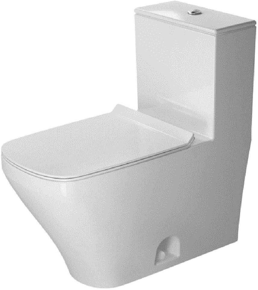 Durastyle White Elongated Dual Flush One-Piece Toilet