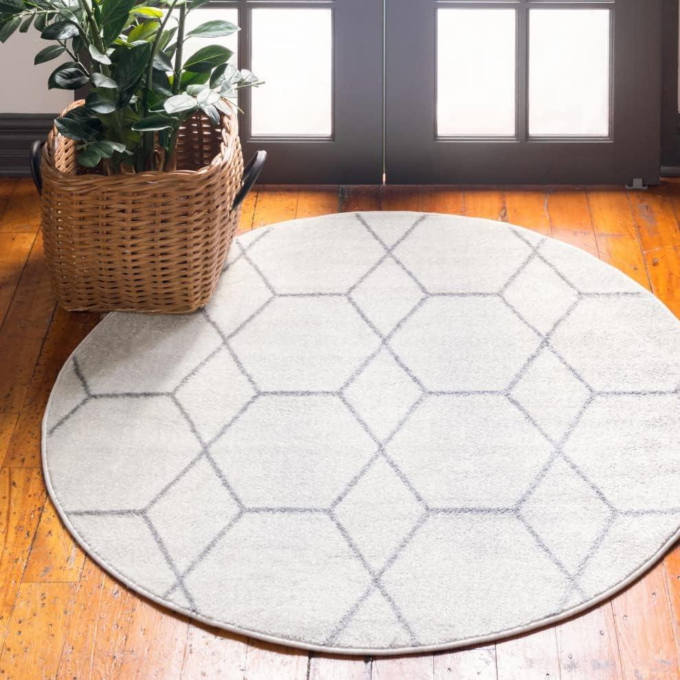 Unique Loom Trellis Frieze Geometric Trellis Indoor Woven Area Rug