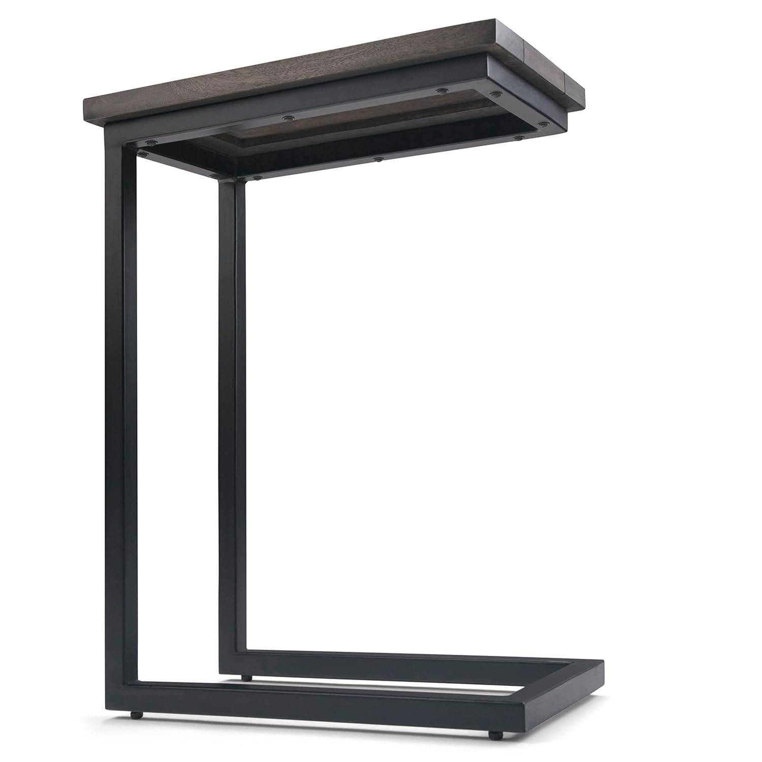 Simpli Home Skyler Solid Mango Wood C Side Table