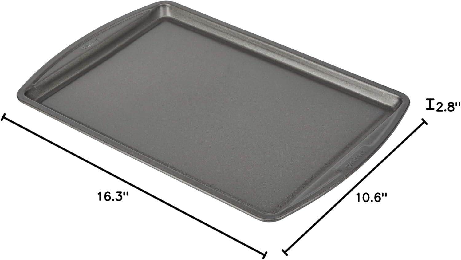 Gray Carbon Steel Nonstick Cookie Sheet, 15.3" x 10.7"