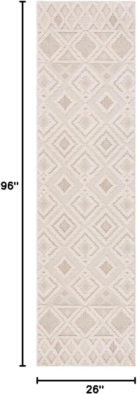 Global GLB404 Power Loomed Indoor Area Rug - Beige/Ivory - 8'x10' - Safavieh