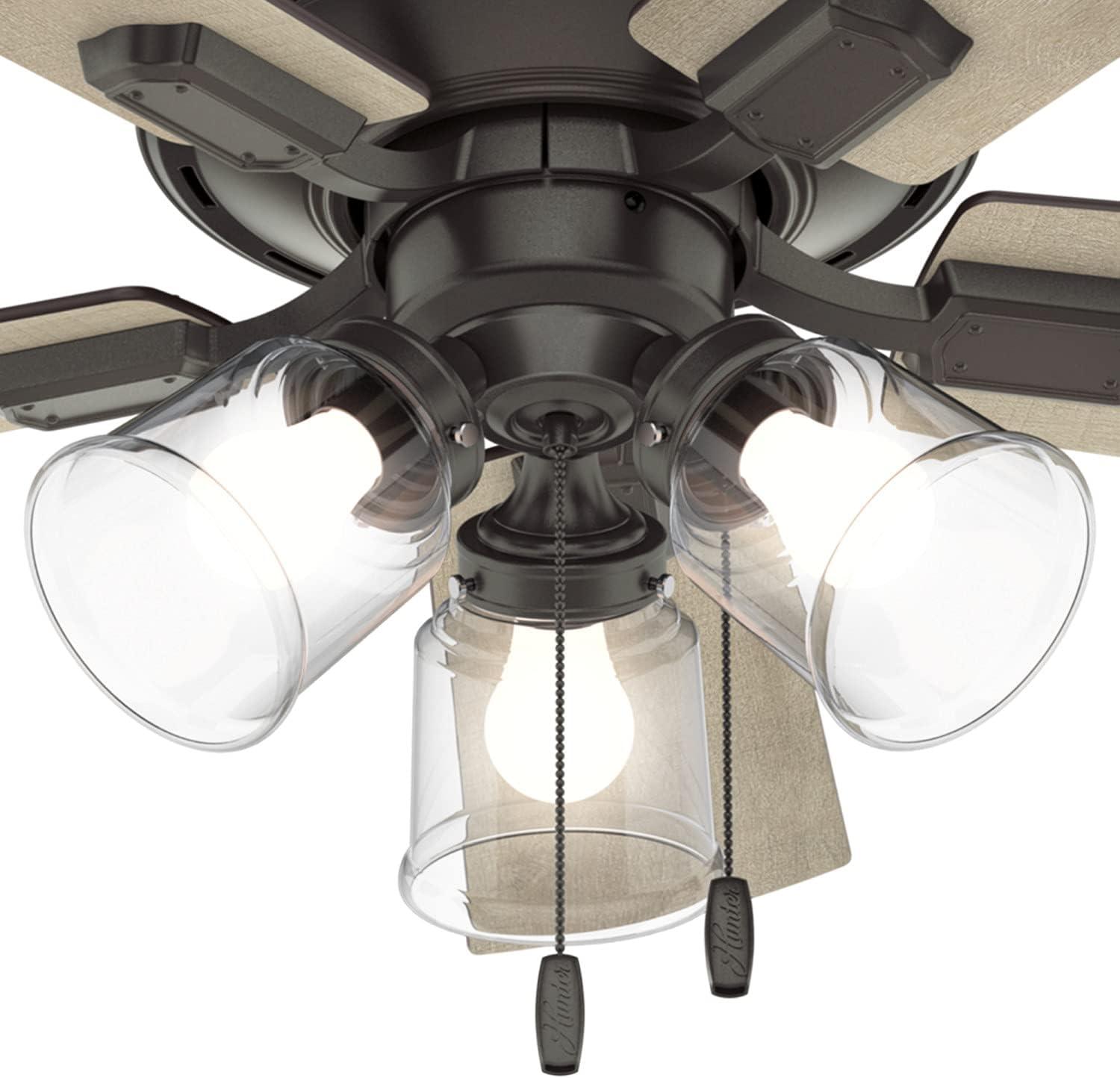 42" Crestfield 5 - Blade Standard Ceiling Fan with Lights and Pull Chains