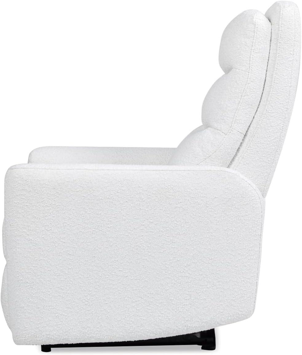 Jennifer Taylor Home Bloomy 32" Power Recliner High-Back Nursery Lounge Chair, Chiffon White Boucle