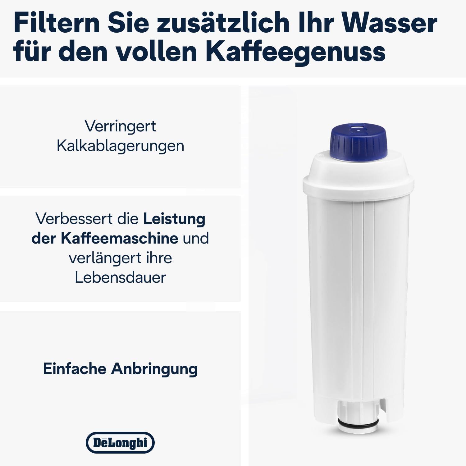 DeLonghi White Water Filter for Coffee Machines