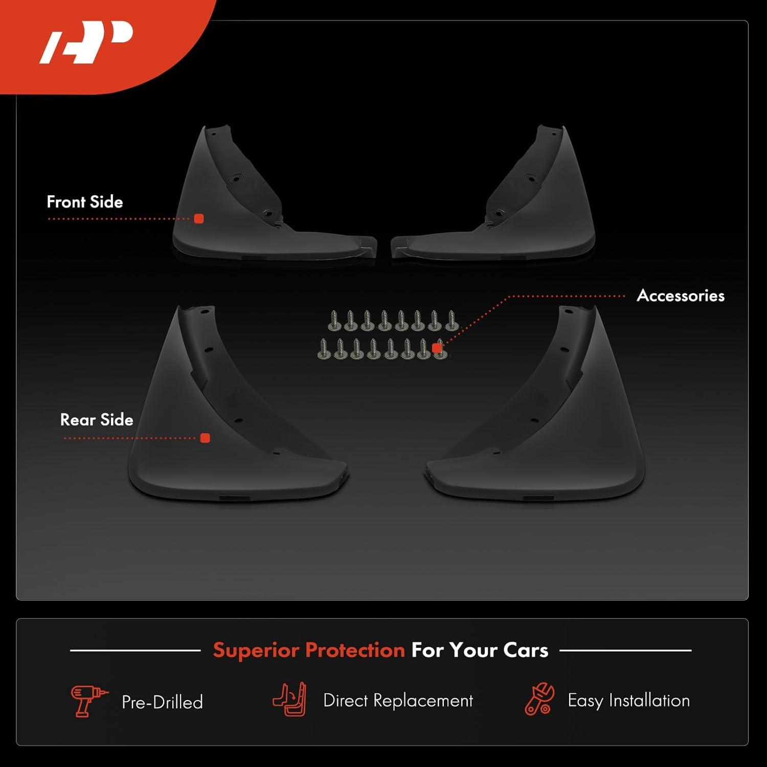 A-Premium Splash Guards Mud Flaps Replacement for Dodge Challenger 2015-2019 (Not for Widebody Coupe) Front and Rear 4-PC Set