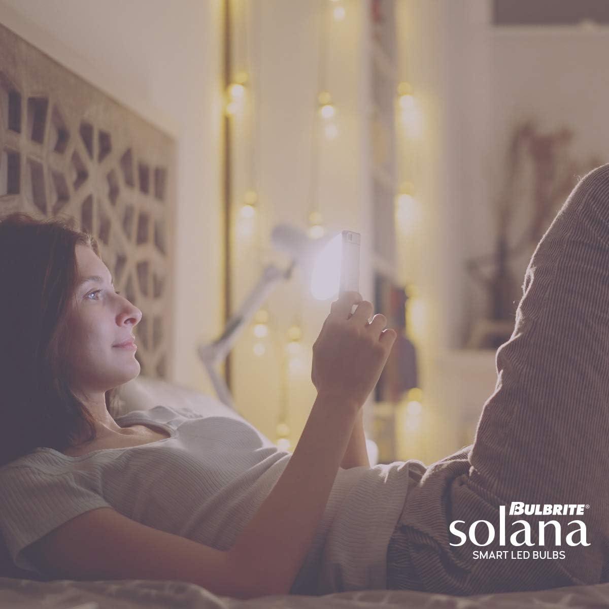 Bulbrite BR30 Ceiling Solana WiFi Connected LED Smart Light Bulb, Single-BR30, Frost