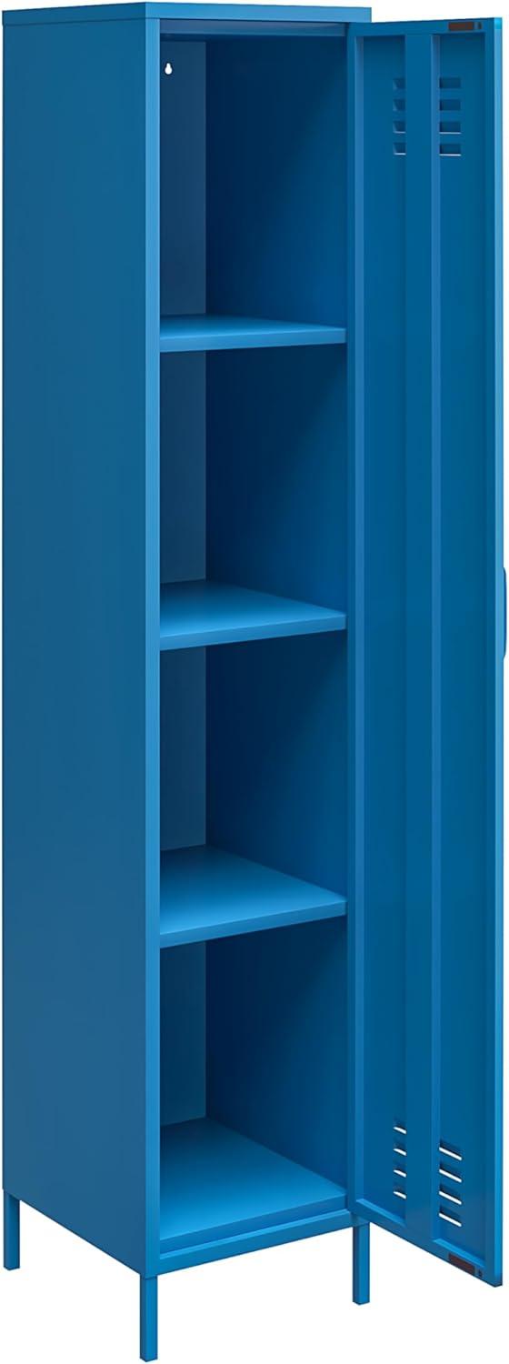 Blue Metal Locker Storage Cabinet with Adjustable Shelving