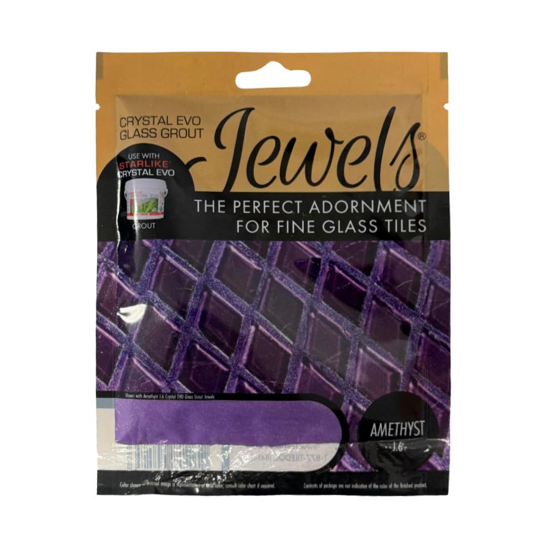 White Pearl 75 grams (1-Pack) Glass Grout Jewel and Starlike Crystal EVO 700 5.5 lb Grout Combo
