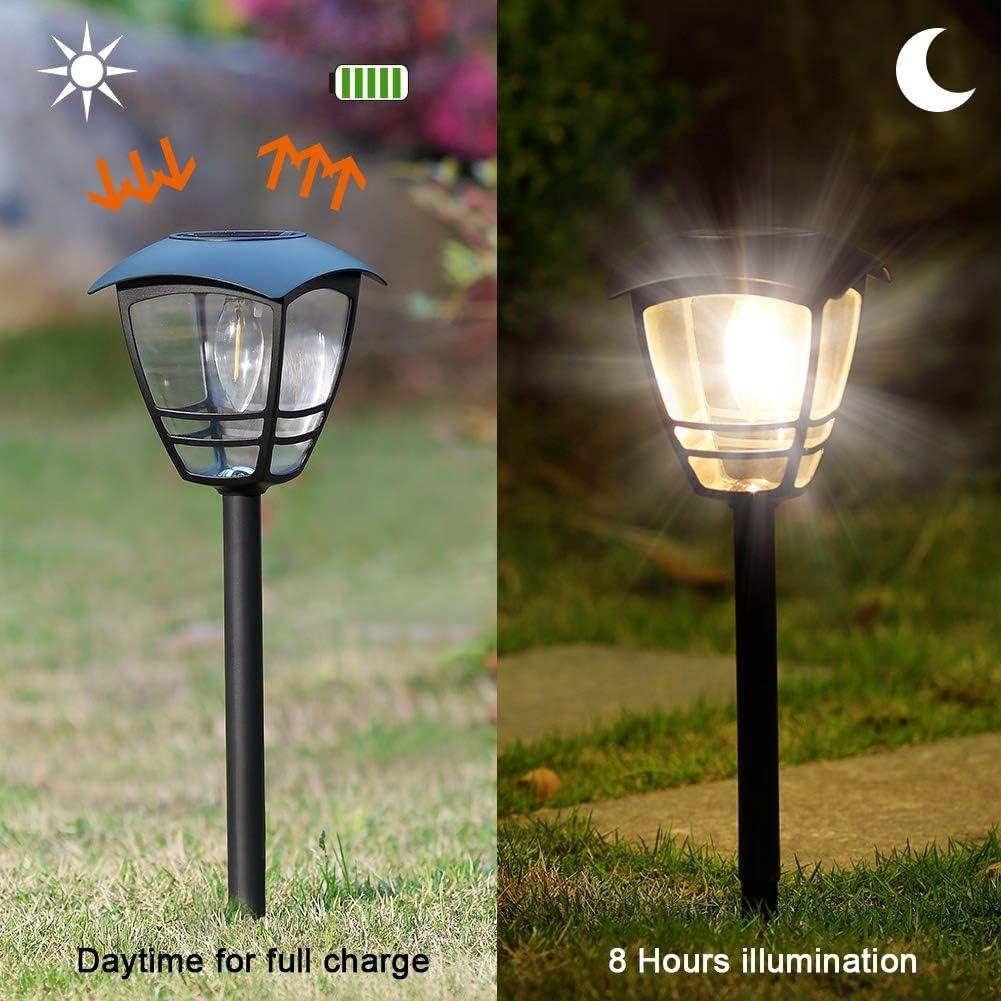 Vintage Black Solar LED Pathway Lights Multipack