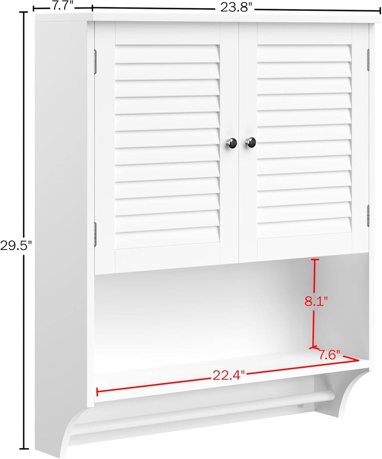 Lavish Home Bathroom Organizer - Medicine Cabinet or Over-the-Toilet Storage