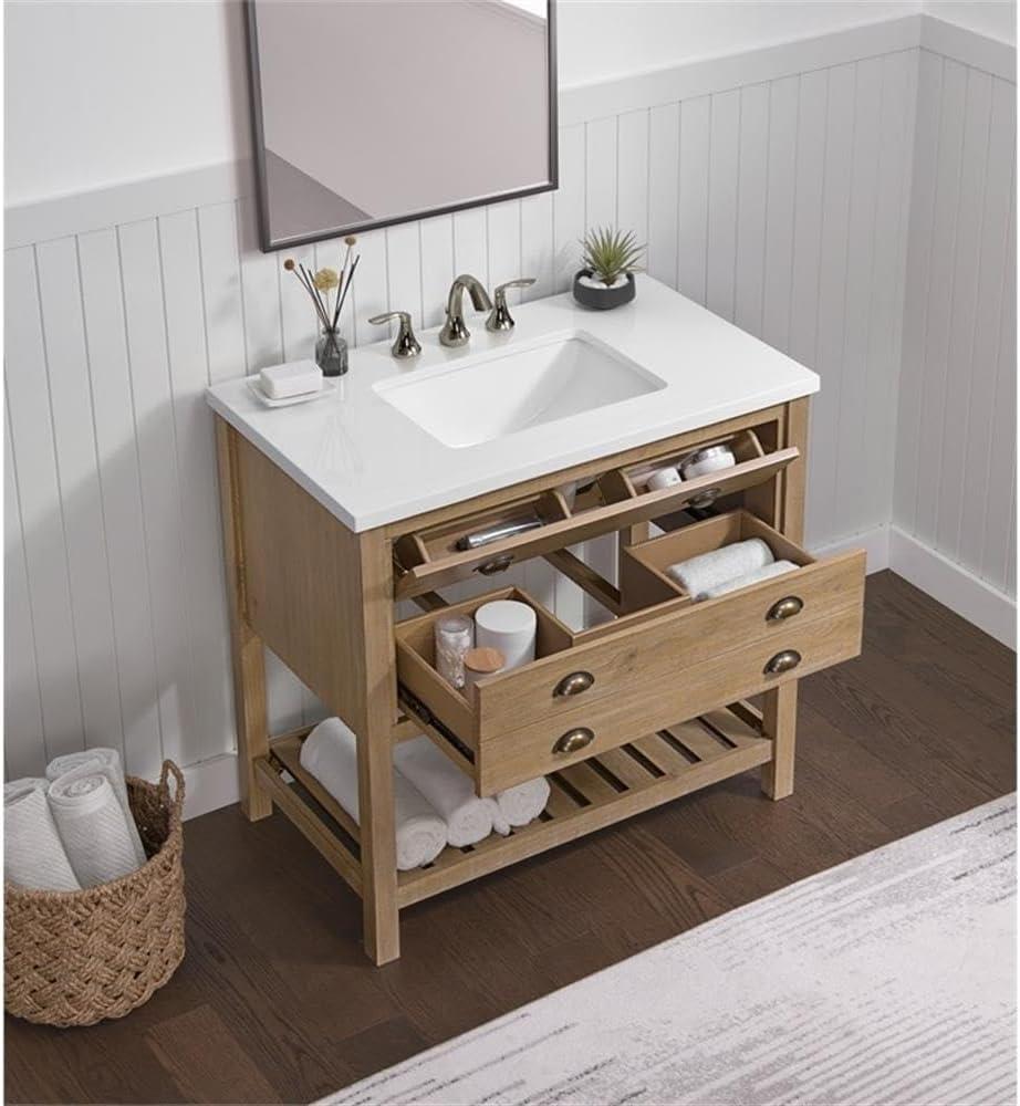Martin Svensson Home Monterey 37" Wood Single Bathroom Vanity Driftwood