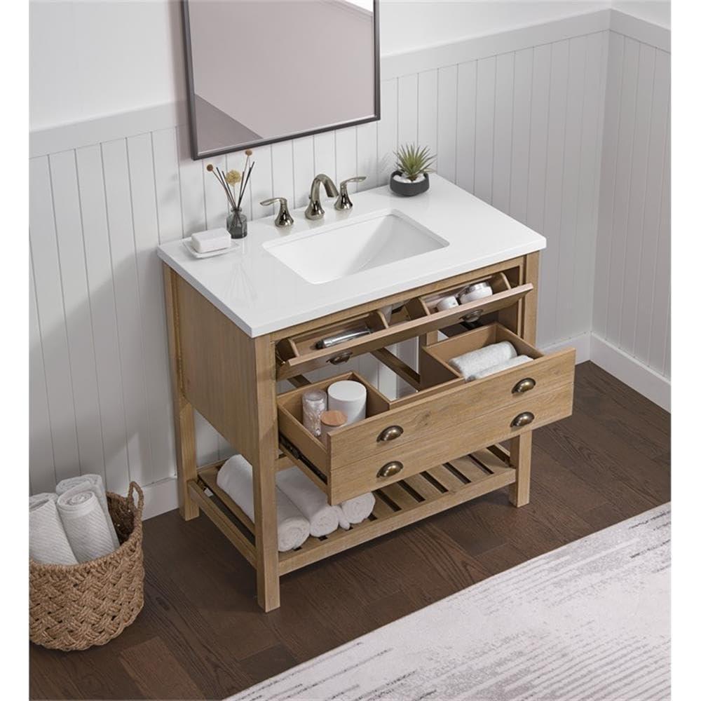 Martin Svensson Home Monterey 37" Wood Single Bathroom Vanity Driftwood