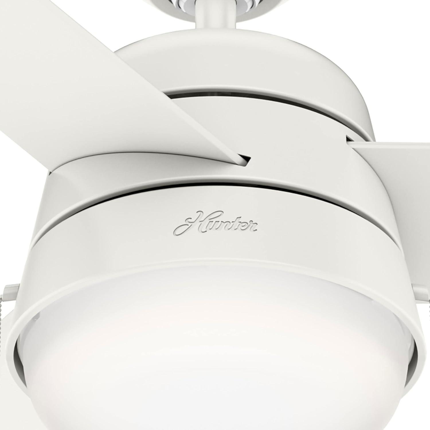 Hunter Fan 52" Aker 3 - Blade Indoor Standard Ceiling Fan with Pull Chain and Light Kit Included
