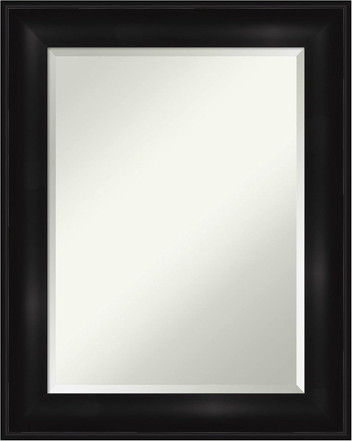 Grand Black Beveled Polystyrene Framed Bathroom Vanity Mirror