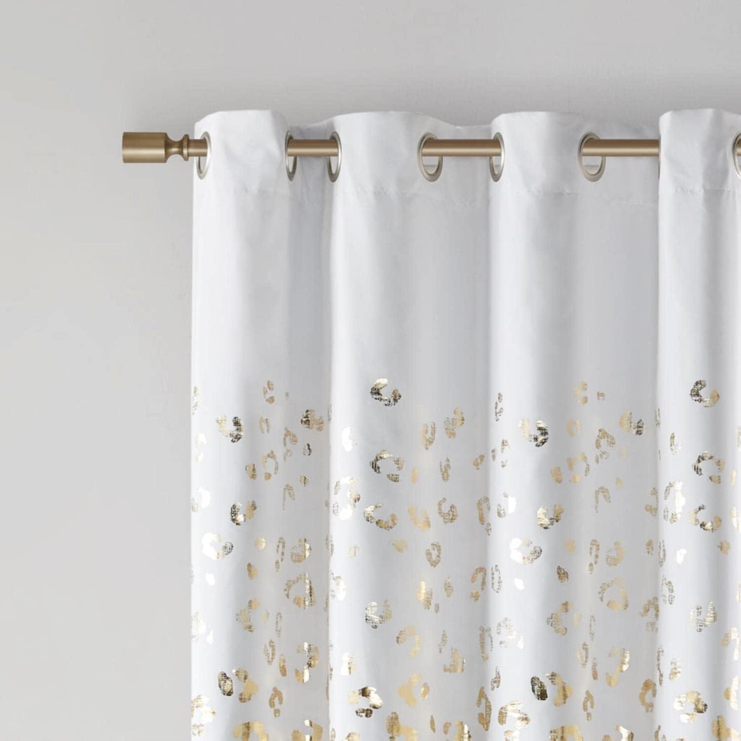 510 Design Lillie Grommet Top Metallic Animal Printed Total Blackout Singel Curtain