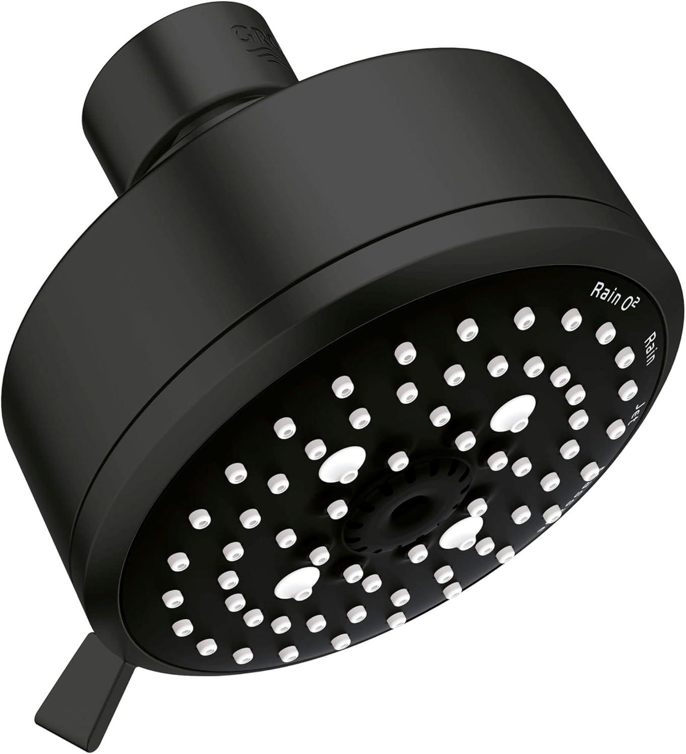 Tempesta Fixed 4-Setting Shower Head Rain O2 Rain Massage Jet Settings