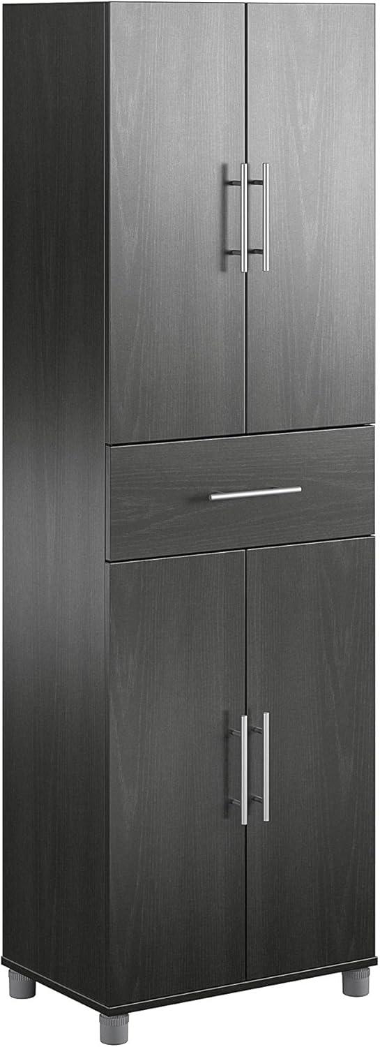 Camberly 4 Door/1 Drawer Storage Cabinet, Graphite Gray
