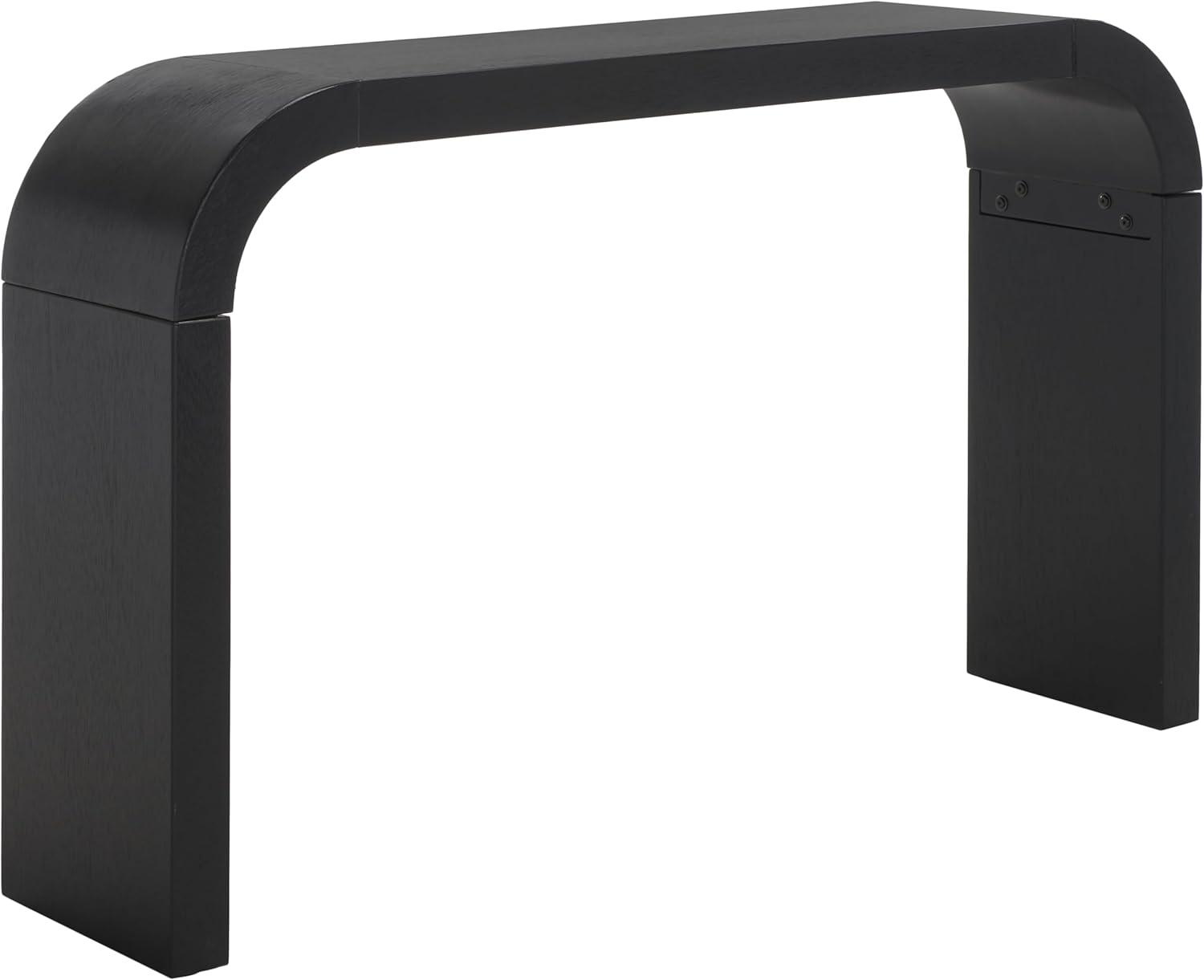 Liasonya Curved Console Table - Black - Safavieh