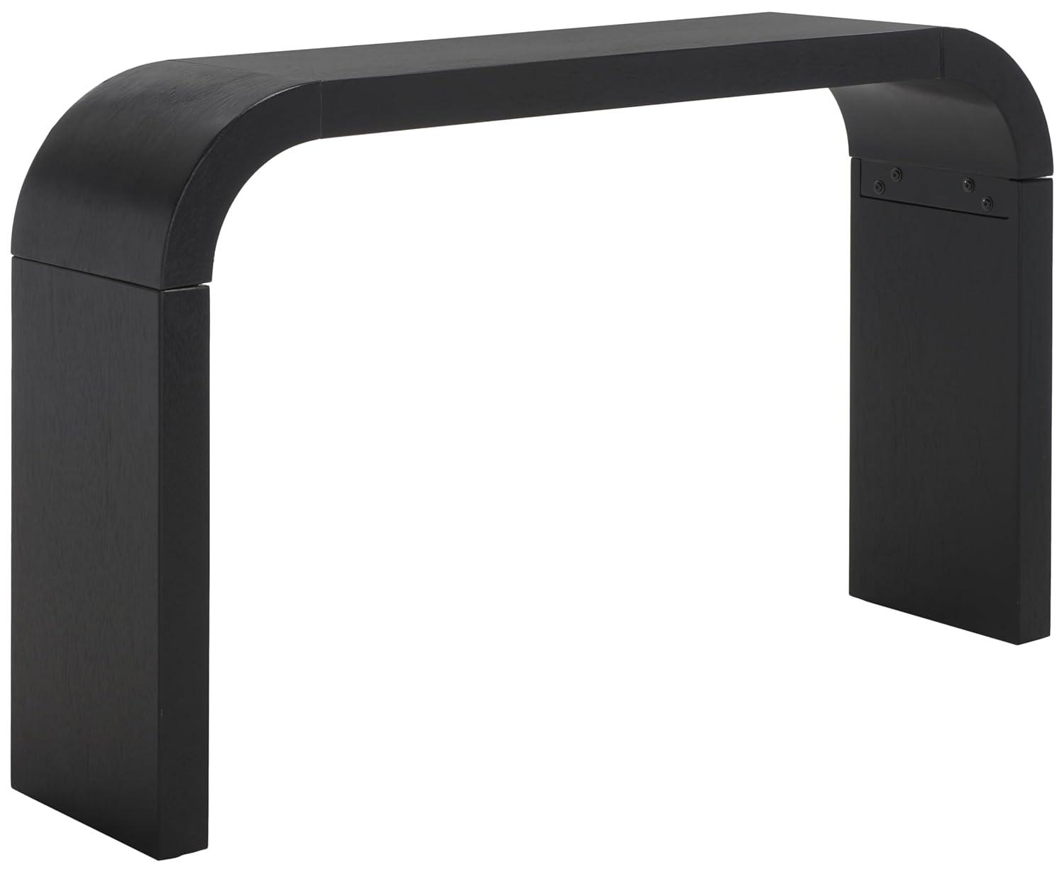 Liasonya Curved Console Table - Black - Safavieh