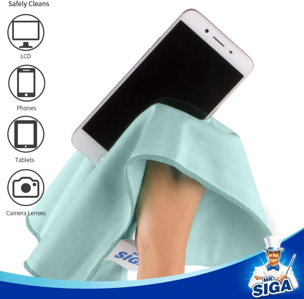 MR.Siga Ultra Fine Microfiber Cloths for Home, Car, and Glass,Pack of 6, 35 x 40 cm 13.7" x 15.7"