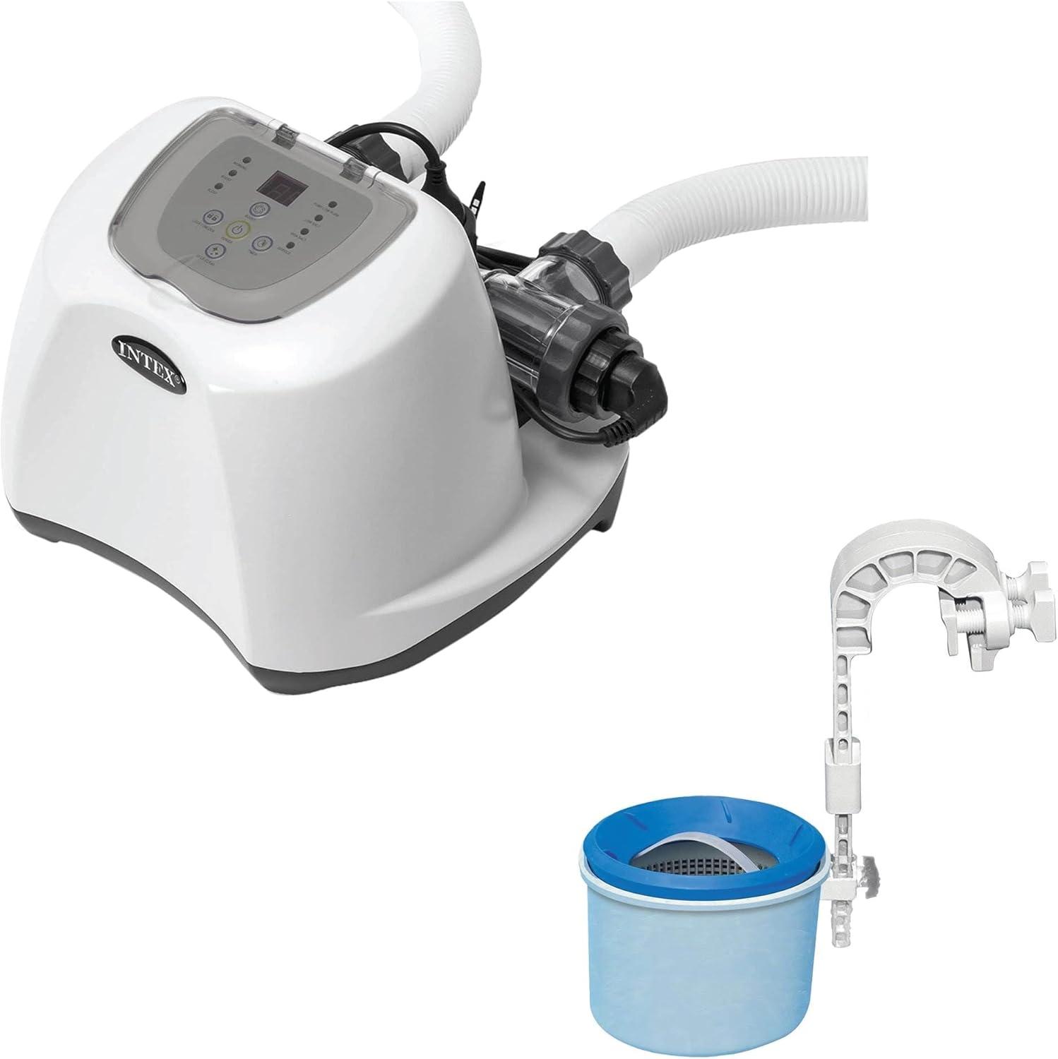 Intex 120V Krystal Clear Saltwater Pool System + Wall Mount Surface Skimmer